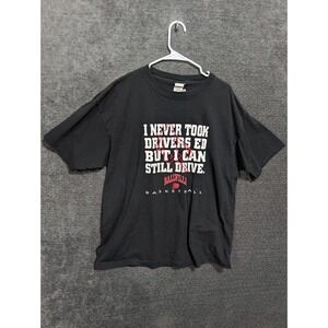 Ballville Basketball Mens XL T-Shirt Black Graphic Tee Drivers Ed Humor USA Made